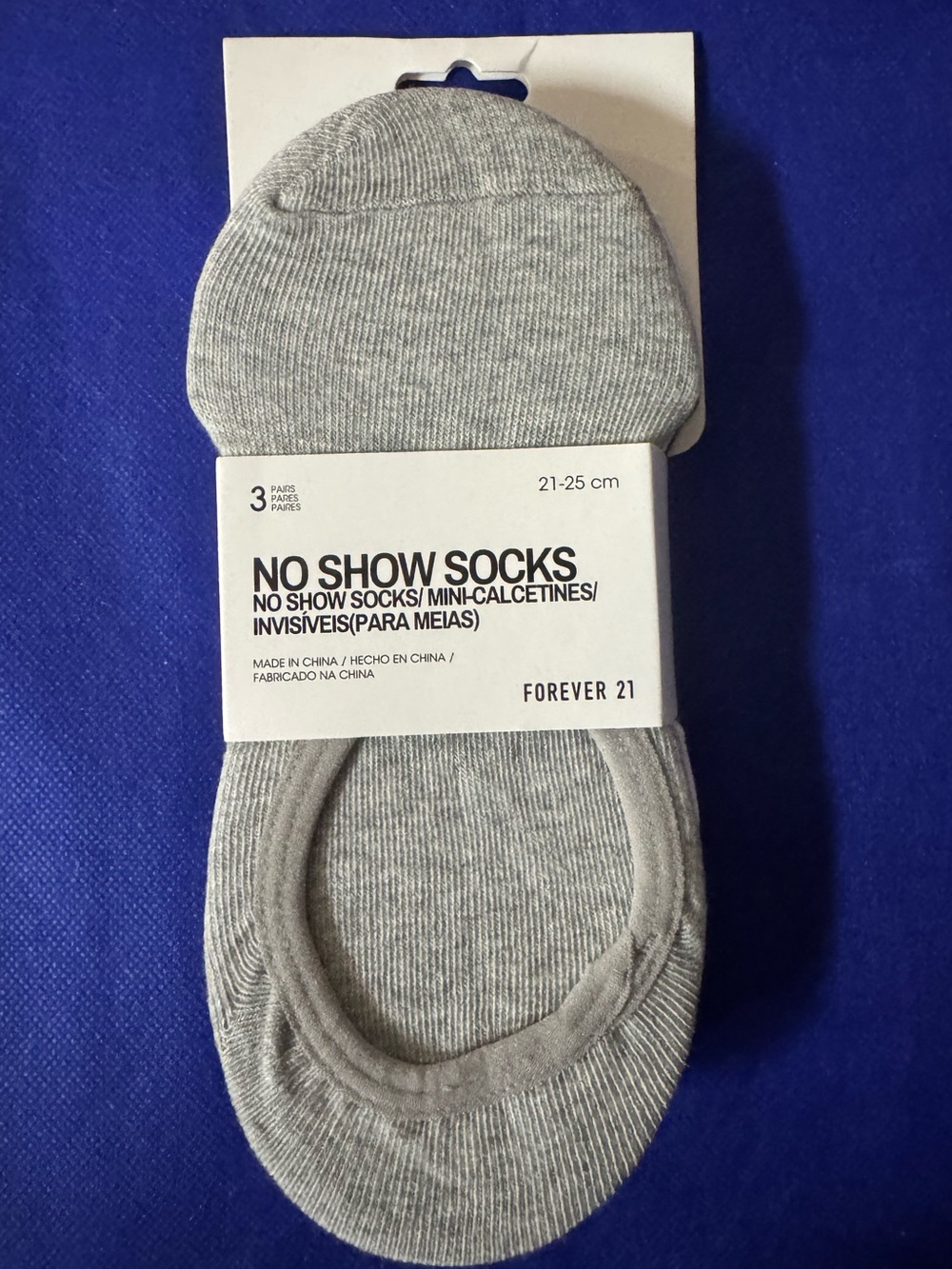 Forever 21 Gray/White/Black No-Show Socks - 3 Pack set - NWT comes in plastic